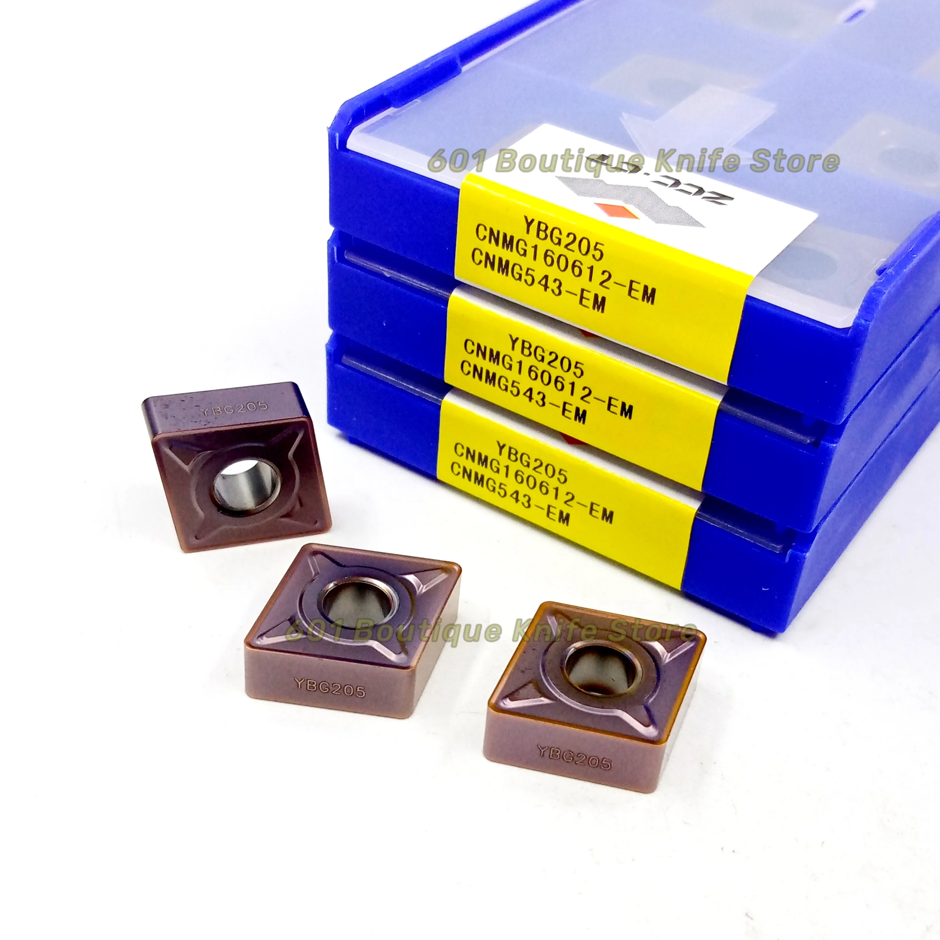 Free shipping ZCCCT 10pcs/lots YBG205 CNMG160612-EM YBM153 YBM253 cnc carbide turning inserts cutting blade tools