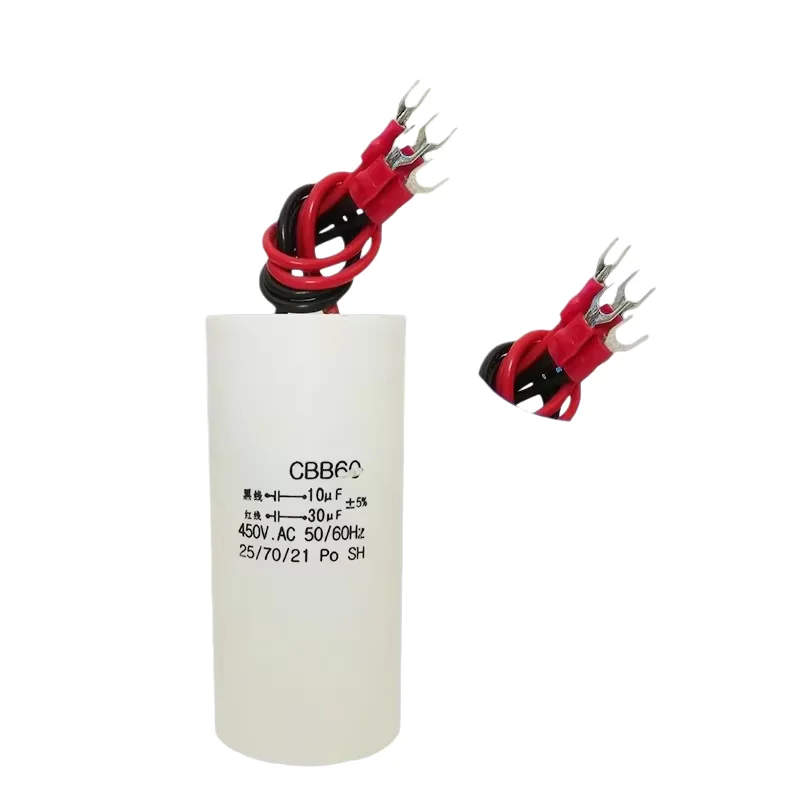 CBB60 450V 10UF+30UF 450VAC czteroprzewodowy podwójny kondensator wciągnik elektryczny silnik słupekowy dźwig kondensator rozruchowy — zdjęcie produktu 7