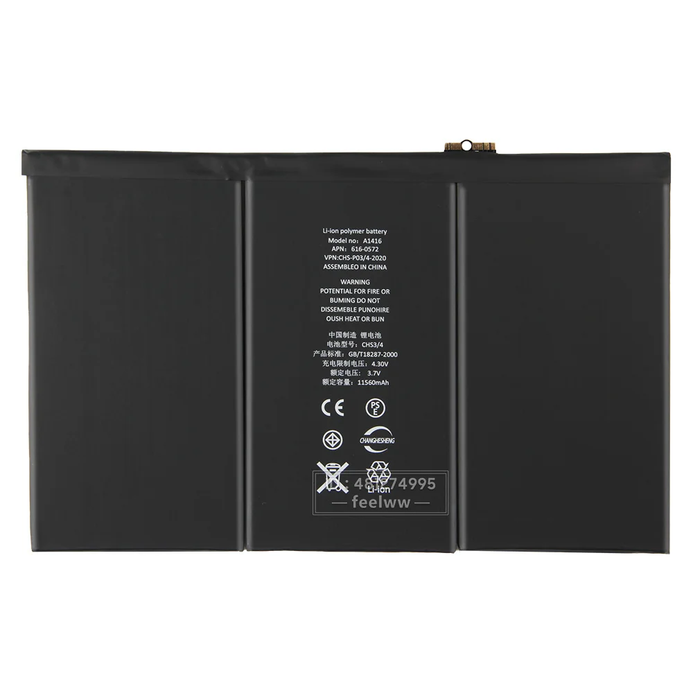 بطارية بديلة A1376 A1416 A1458 A1474 A1475 A1484 A1547 لأجهزة iPad 2 iPad 3 iPad 4 iPad 5 iPad 6 A1395 A1416 A1474 A1566