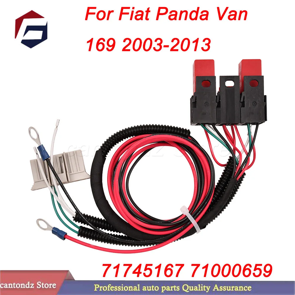 

For Fiat Panda Van 169 2003-2013 High Quality 71745167 71000659 Fari Anabbaglianti Repair Connector Wiring Harness Kit
