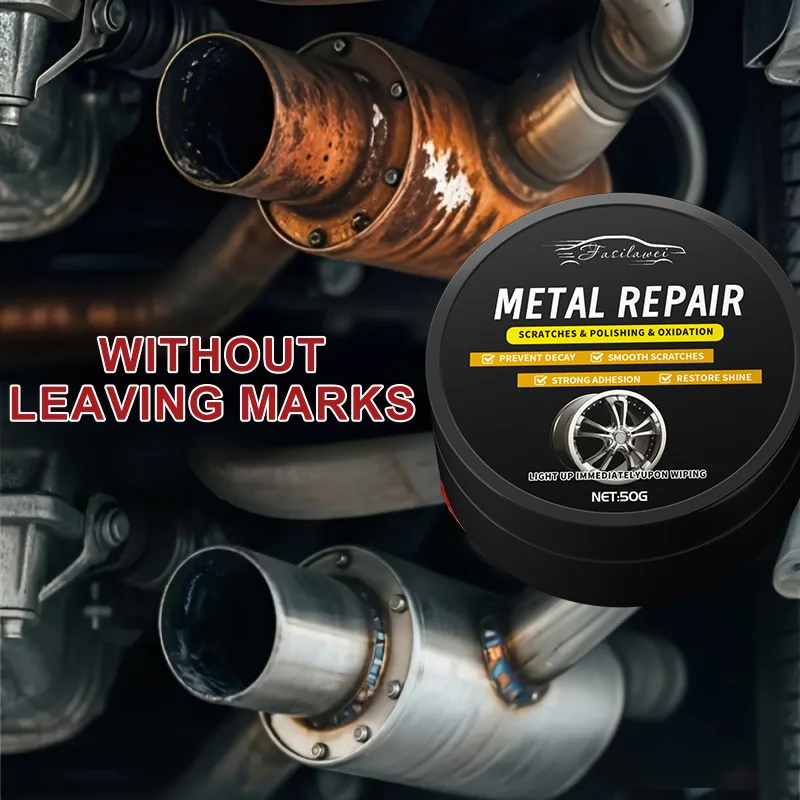 All Metal Polishing Paste - Fast and Effective, Restoring the Luster of Metal and Chromium, Metal Polishing Kit with Sponge, Use