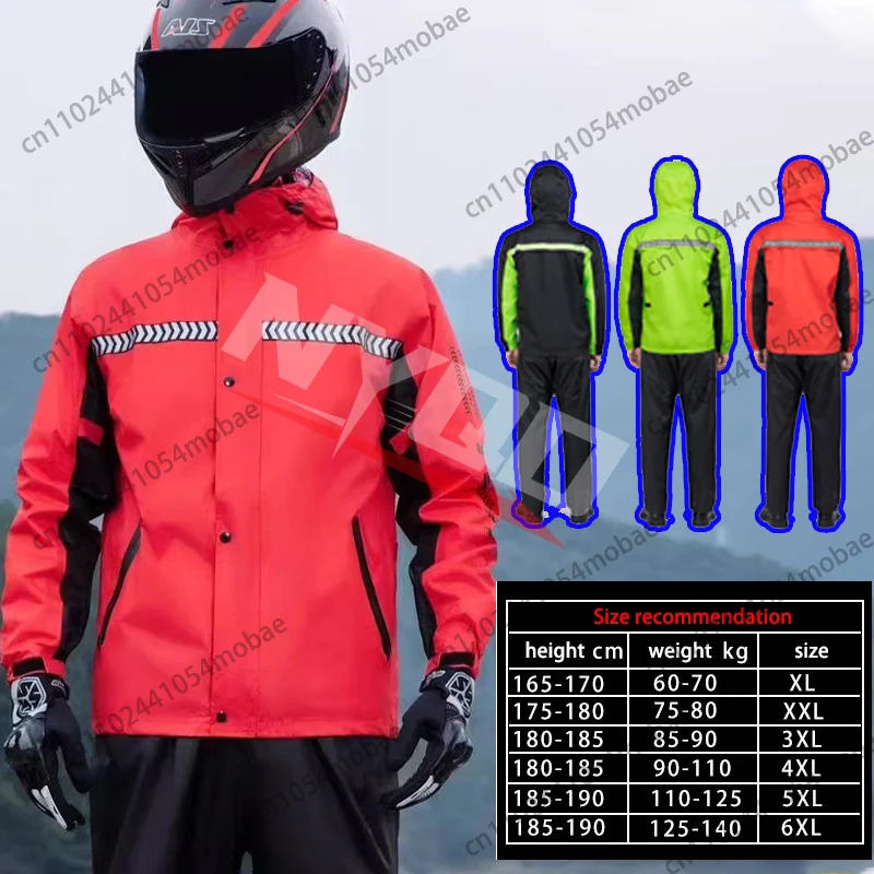 

Men's Extra Large Size Thickened Electric Motorcycle Riding Raincoat Waterproof Split Raincoat Aldult Impermeable Motociclista