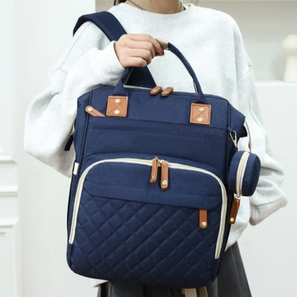 

Oxford cloth Mommy Bag Dry-wet Separation Large Capacity Baby Diaper Backpack Multi-Functional Foldable Mom's Outting Bag