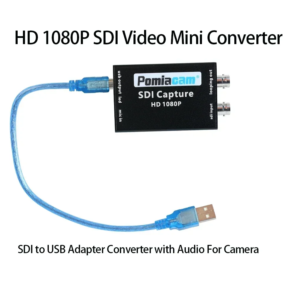 SDI To USB Adapter Converter 1080P SDI To USB Video Capture Card UVC  SDI Input and USB Output To The Computer  Plug-and-play