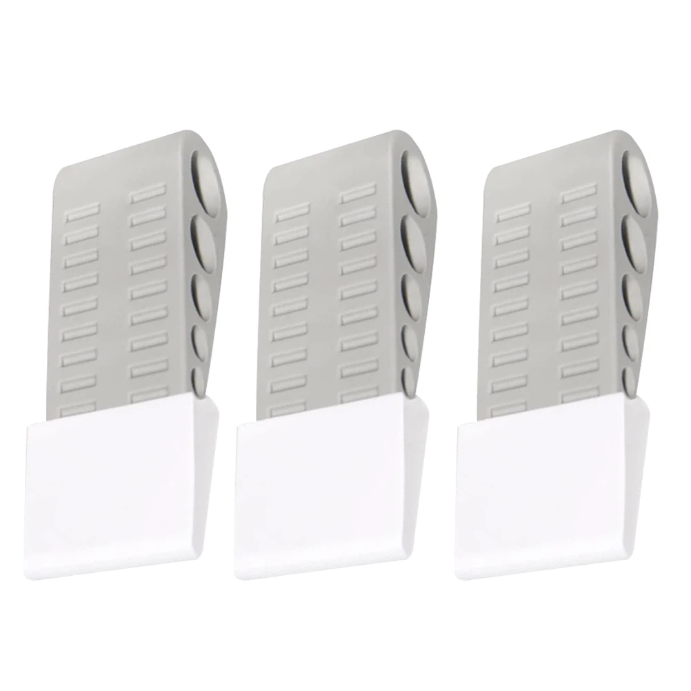 

3Pcs Door Wedge Stopper Anti-Skid Tpr ABS Door Stoppers for Home Office Safety Prevent Slamming on Carpet Wood Tile