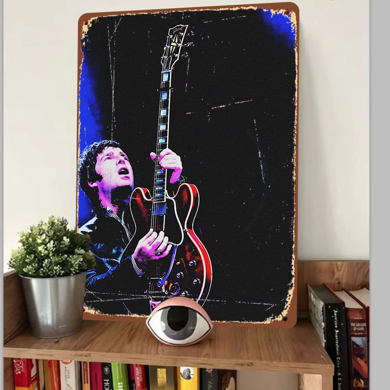 Rock Guitarist Stage Moment Custom Metal Tin Sign Home Wall Decor Art Gift