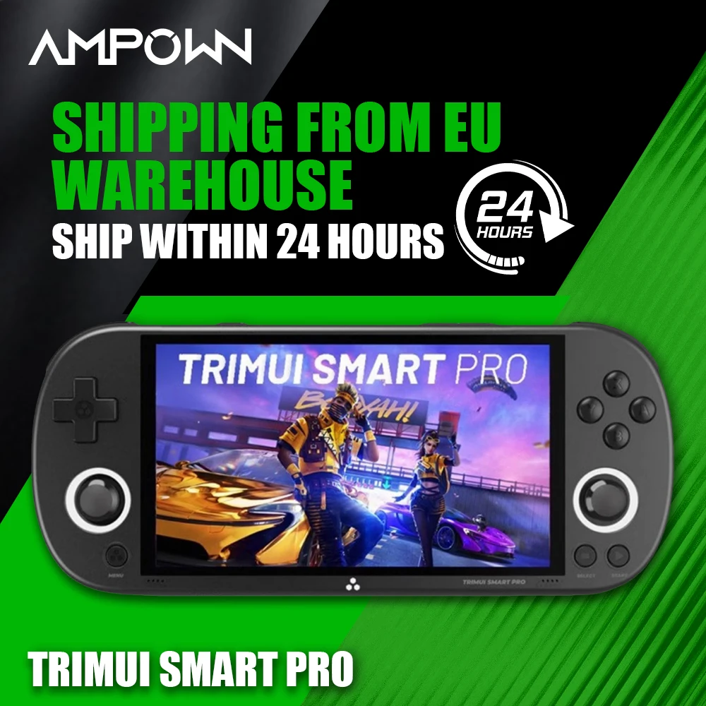 AMPOWN Trimui Smart Pro joueurs de jeu portables 4.96 ''IPS Linux émulateur Portable rétro Consoles de jeux vidéo PSP Vita entrepôt ue