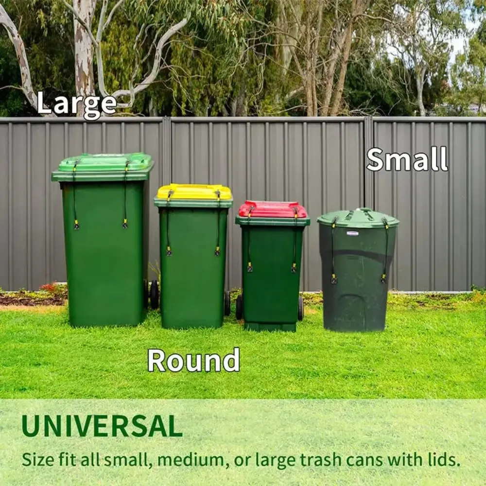

Bear Proof Outdoor Trash Can Lid Lock Stainless Steel Buckle Multipurpose Waste Container Lid Lock Set Heavy Duty