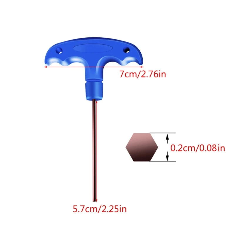 Essential T Handle Allen Wrench Tool Flat End Spanners for DIY Enthusiasts and Repair Work H 2.5/H 3/H 4/H 5/H 6