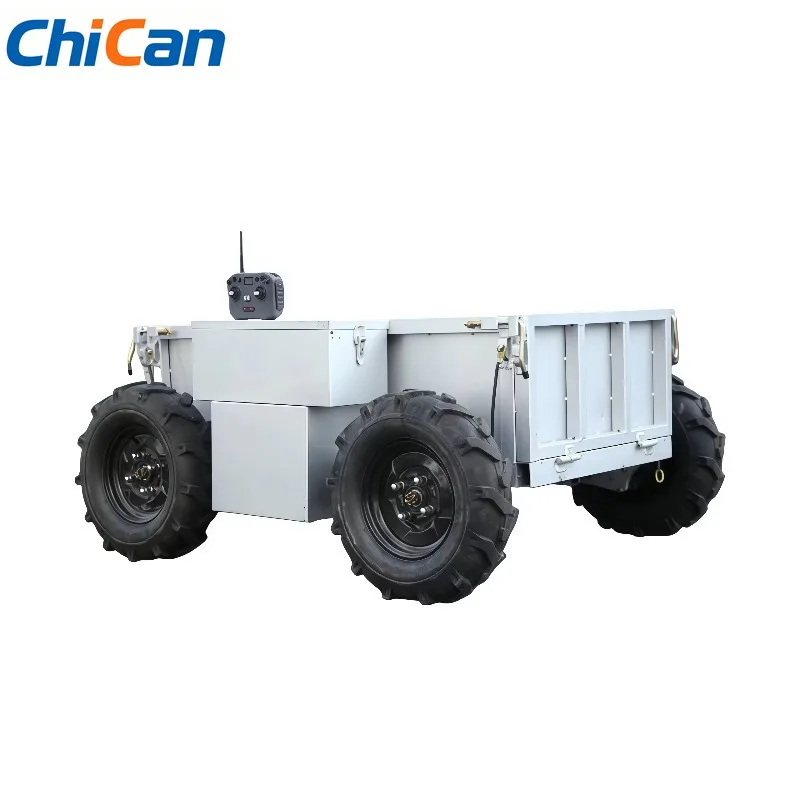 4-Wheel Driving All Terrain Transporting Cart Hydraulic Unload Off Road Following Visual Controller