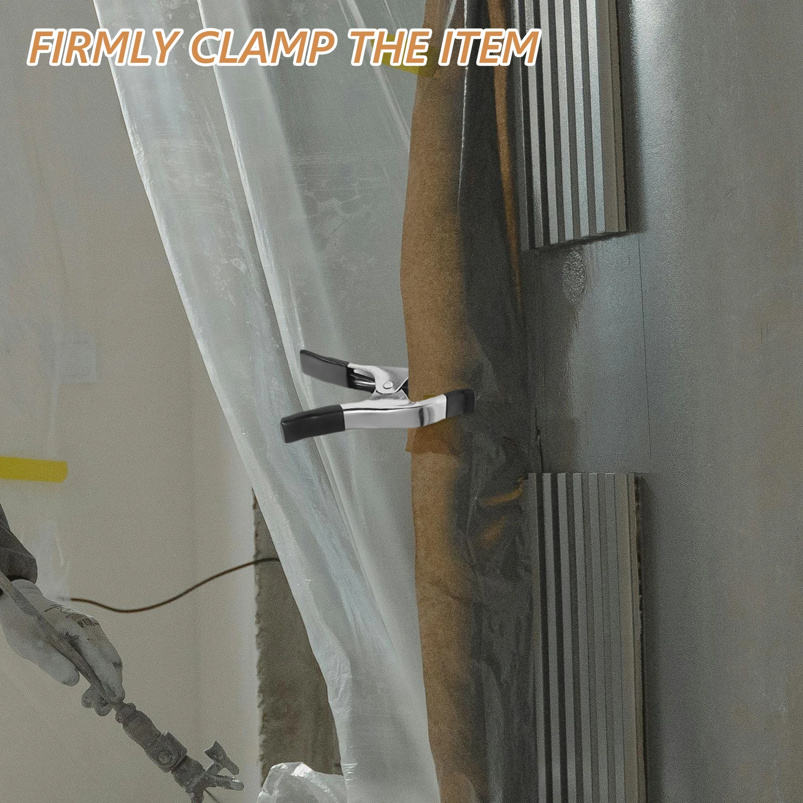 

Nickel Plated A Shaped Clamps 6 Inch Heavy Duty Spring Clips for Photography PVC Protected Metal Craft Hardware