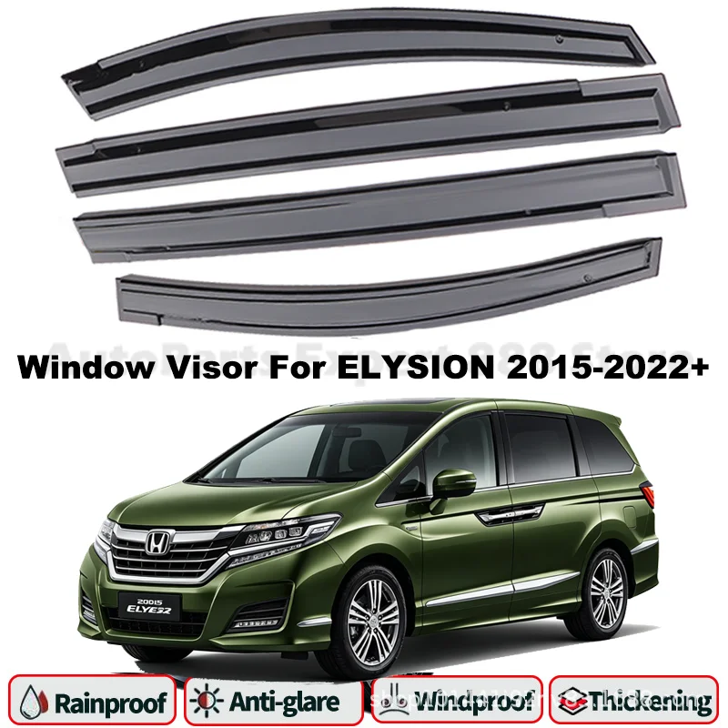 Rain Guard Modification Part Weather Shield For Honda ELYSION 2015-2022 Window Visor Rain Guard Deflector Windshield Awning Trim