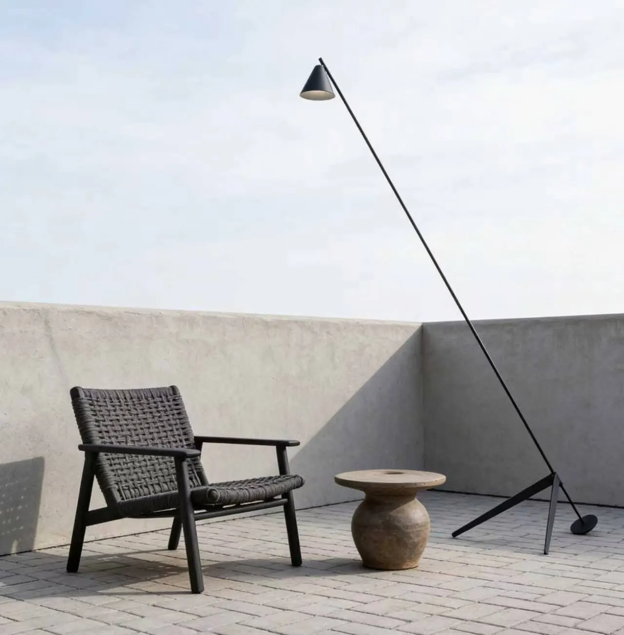 Minimalist Line Floor Lamp Black/Chrome/Gold Color Extra American Waterproof Standing Lamp For High Ceiling Living Room Outdoor