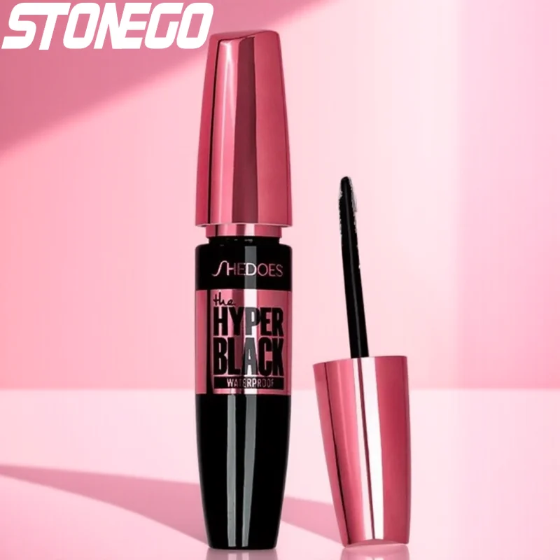 Waterproof Silk Fiber Mascara Smudge Proof Lengthening Volumizing for Dramatic Bold Lashes Long Lasting Eye Makeup