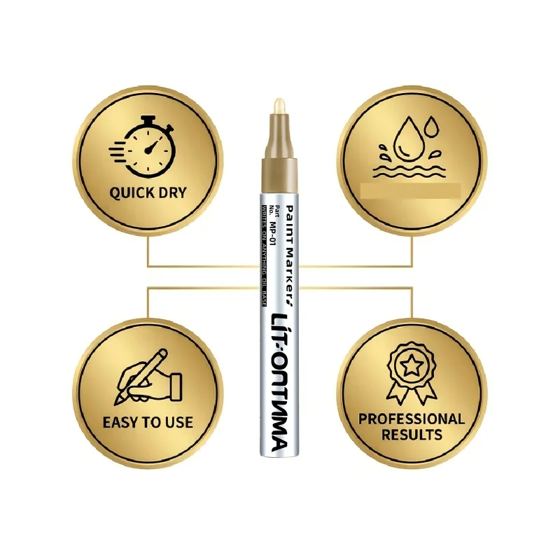 Oil-Based Marker Pen, Quick Drying Waterproof Permanent Marker Pen, Suitable for Stone, Metal, Glass, Wood, DIY Crafts - view 3