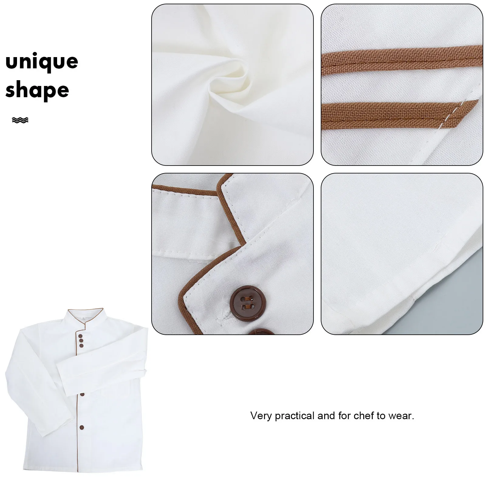 Unisex Long Sleeve Chef Clothing Premium Material Breathable Oil Proof Perfect for Hotel Restaurant Size L Black