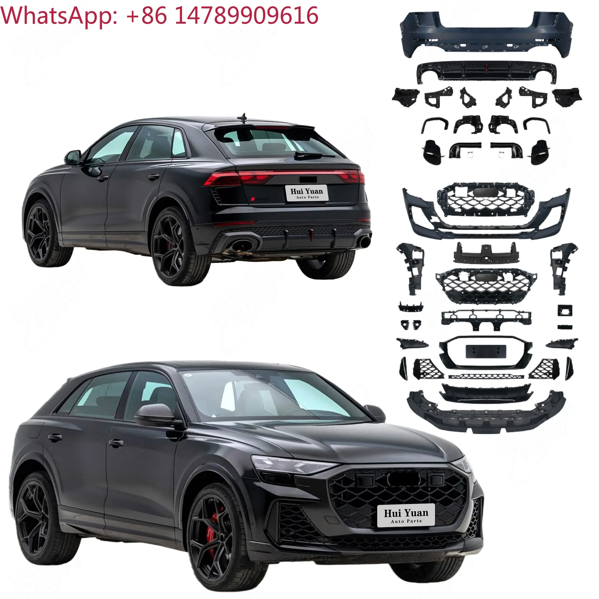 Car Body Kit For Old-to-new ConversionCar Body Kit Upade To RSQ8 2025 Model For Q8 2019-2025 Include Bumpers With Ille Rear Dif