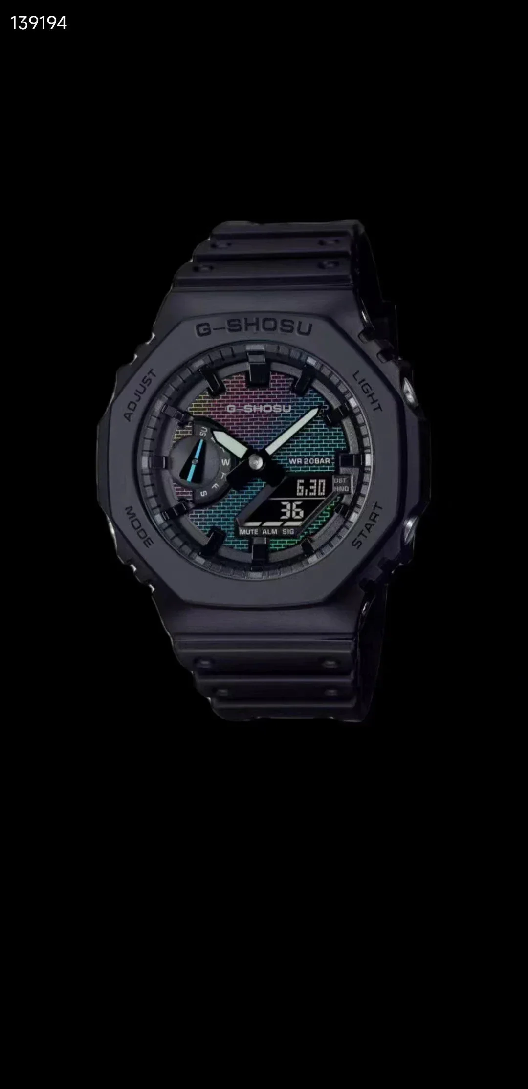 ساعة رقمية رياضية إلكترونية 2100 للرجال إصدار الكتاب الهزلي وظيفة كاملة التوقيت العالمي LED مصباح رفع يدوي تلقائي سلسلة البلوط