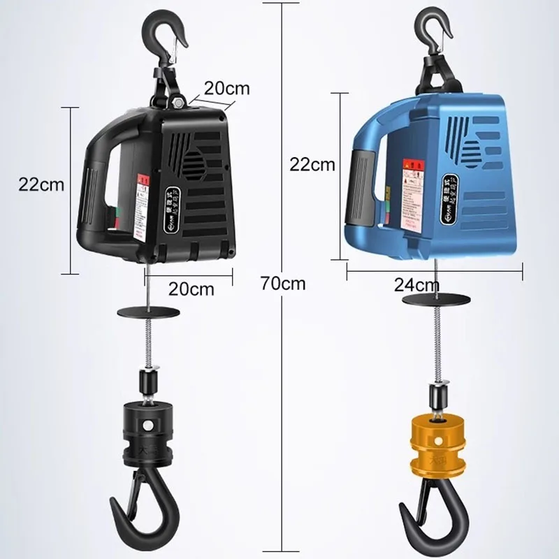 Imagem -04 - Guincho Elétrico Portátil Grua de Tração Guindaste Pequeno Decoração Home Ferramenta de Levantamento 220v 110v Carga 500kg