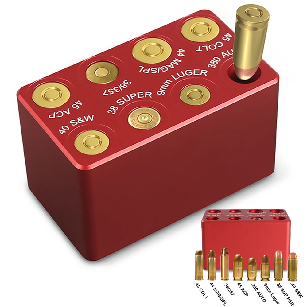 Тактический измеритель калибра патронов для различных калибров: .380 Auto, 9mm Luger, .38 Super, .40 S&W, для перезарядки.