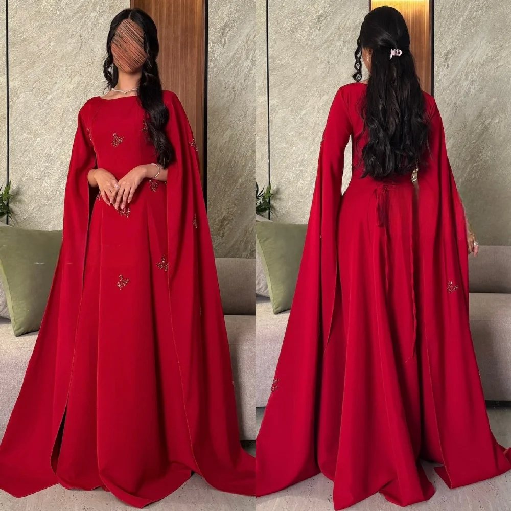 

Customized Fashion Modern Style Jersey Beading Sequined A-line Square Neck Long Dresses Bespoke Occasion Dresses Sizes Available