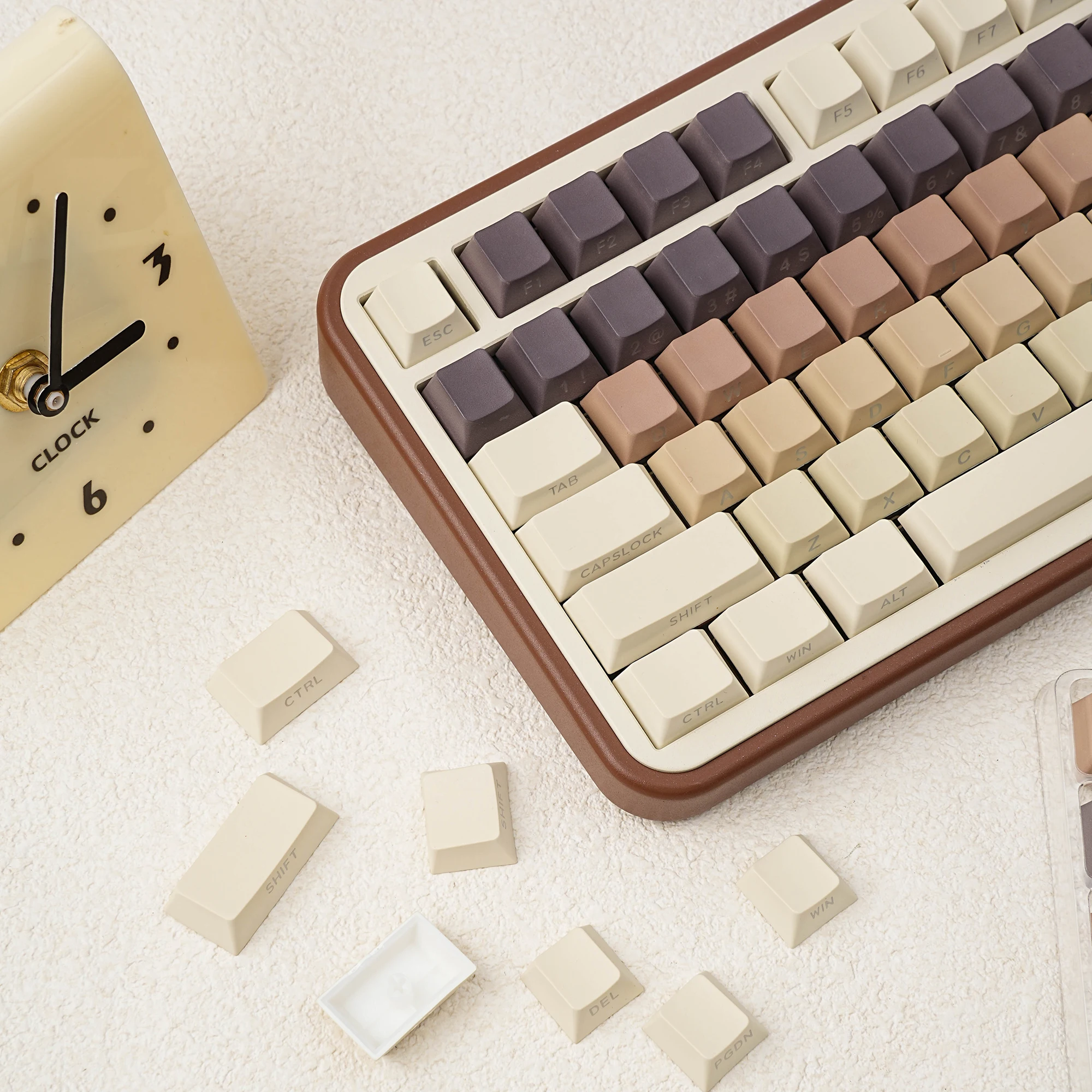 JCM Coffee Keycap Dye-Sub Side lighting Cherry Profile German/Korean/Spanish/French/Japanese/Arabic/Ru For Mechanical Keyboard - view 2