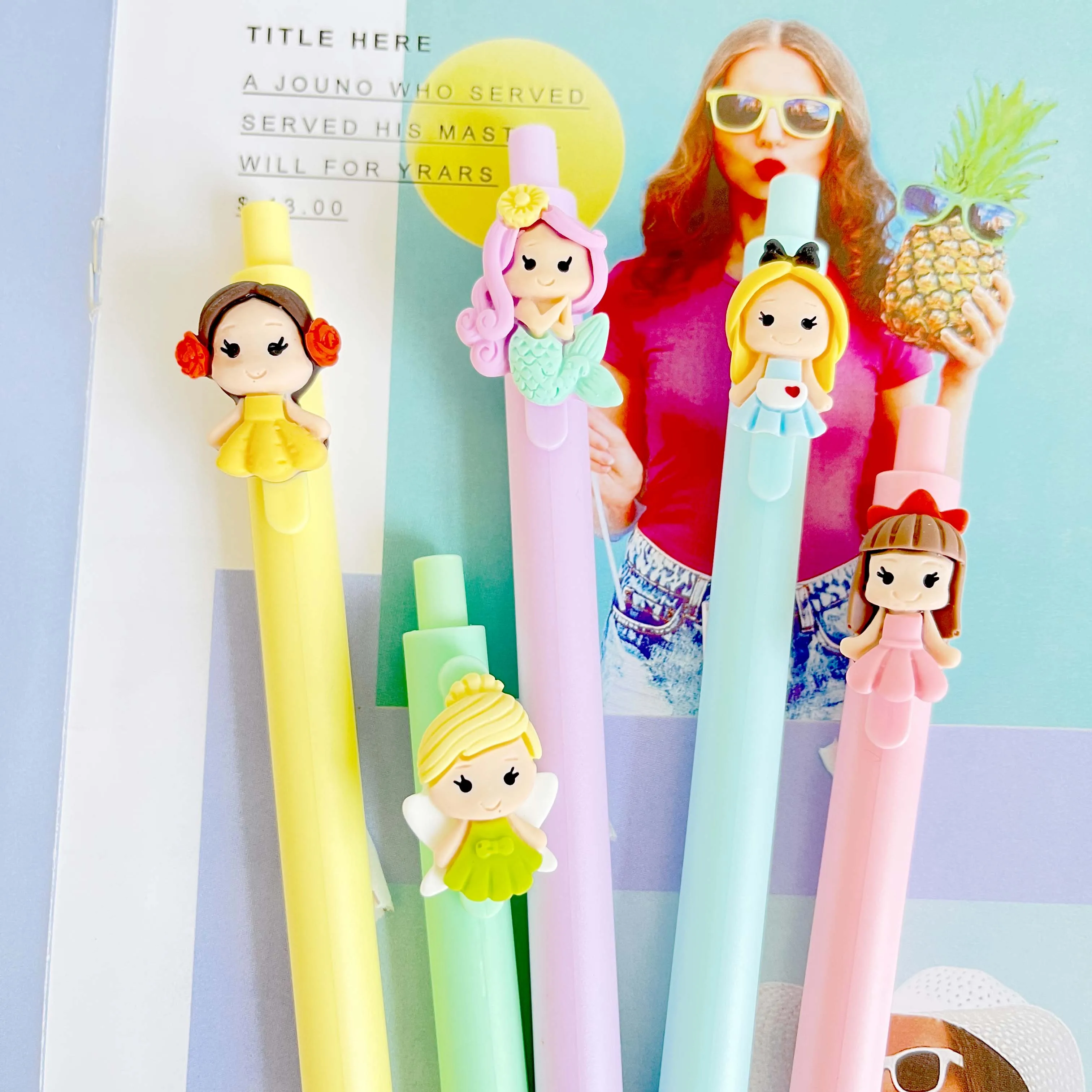 10pcs stationery cute the princess pens stationary pens back to school korean stationery cute things pens kawaii cute pen