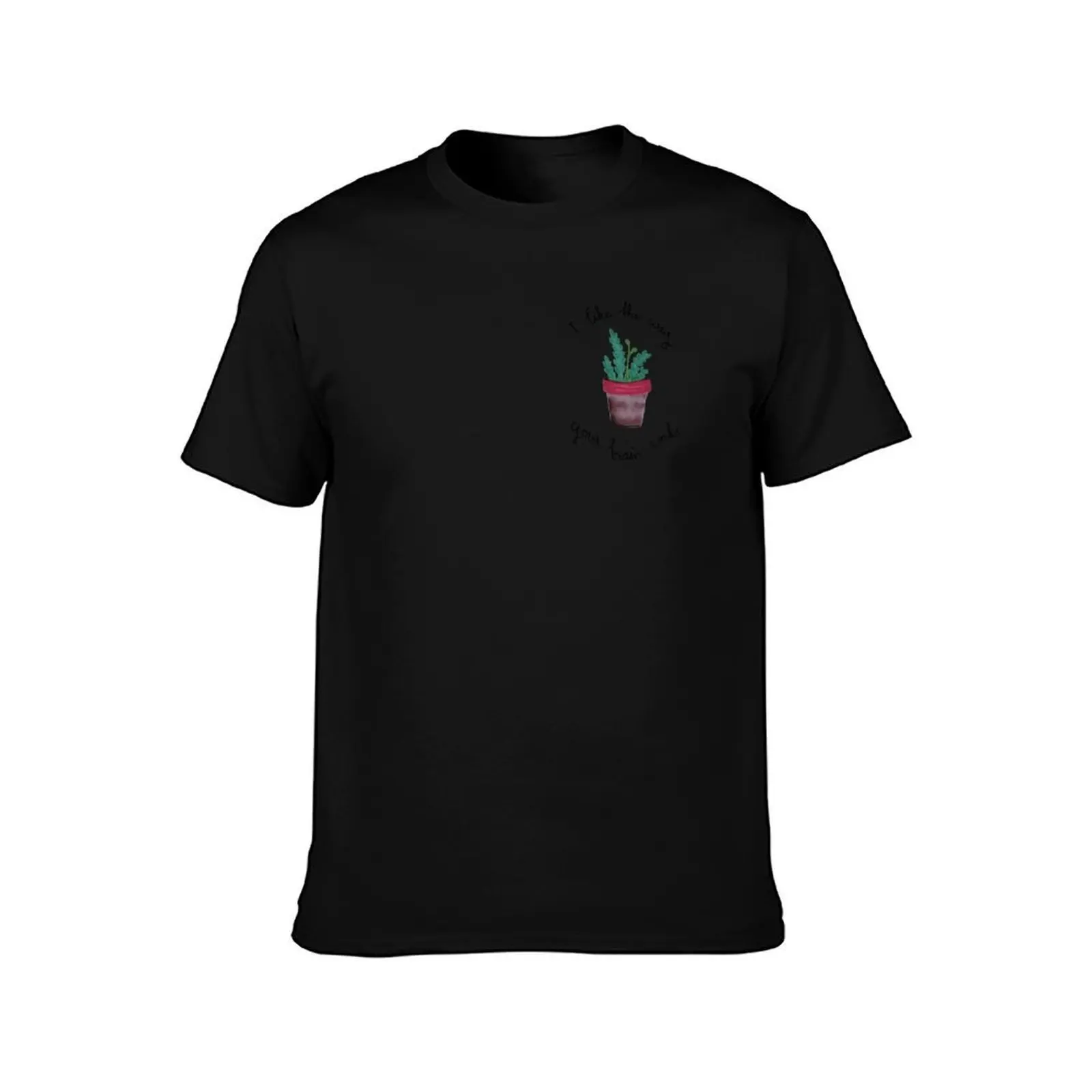 Watering plastic plants (Turn - The Wombats) T-Shirt, Summer Casual Cotton Tee, Oversized Streetwear Tops, Vintage Graphic Print