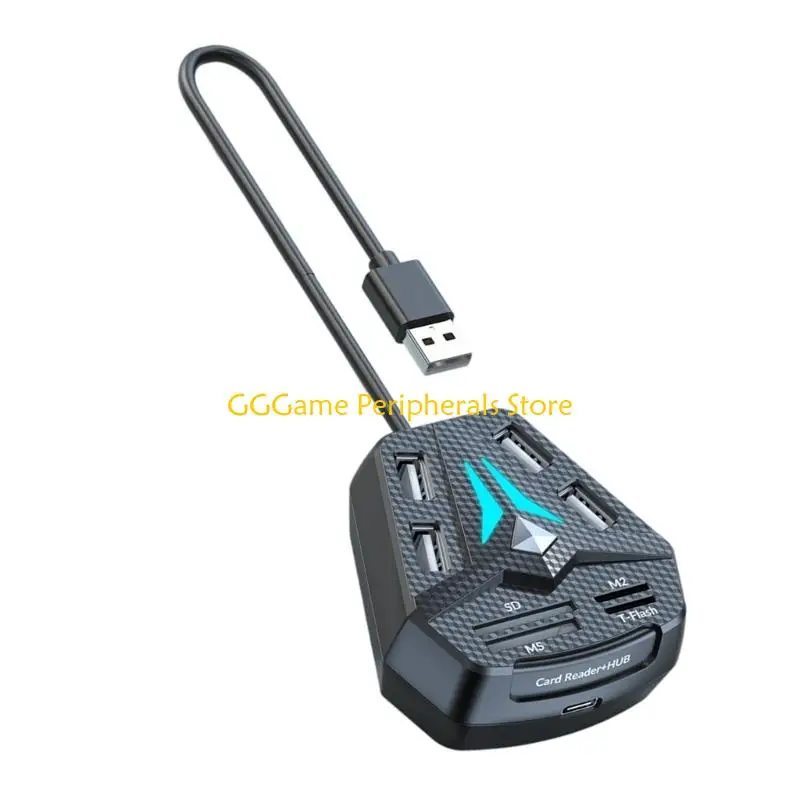 U55B Portable USB 2.0 Docking Station With MS M.2 Card Reader And 2/4 USB Port Enhancing Work Efficiency