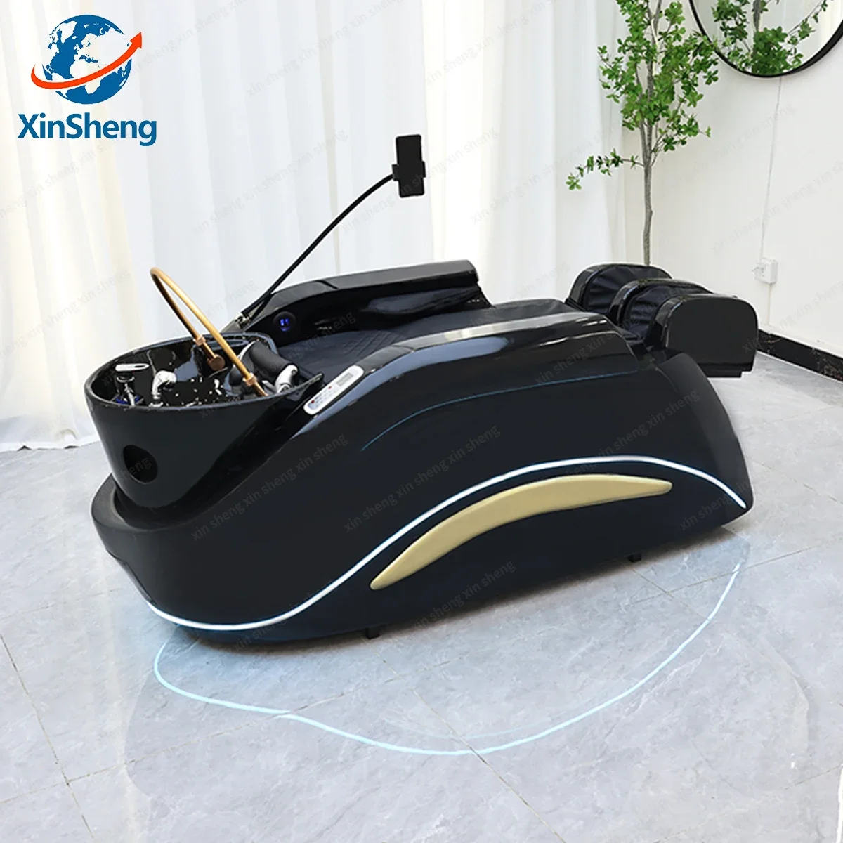 CX Professional Electric Massage Bed Head SPA Salon Massage Table Hair Washing Fumigation Beds Barber Shop Smart Furniture