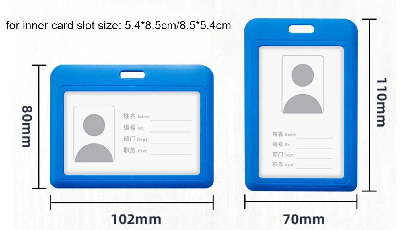 1Set Effen Kleur Werkvergunning Case Tentoonstelling ID-kaart Mouw Badgehouder met Lanyard Borstpas Werkkaart Cover Nekkoord