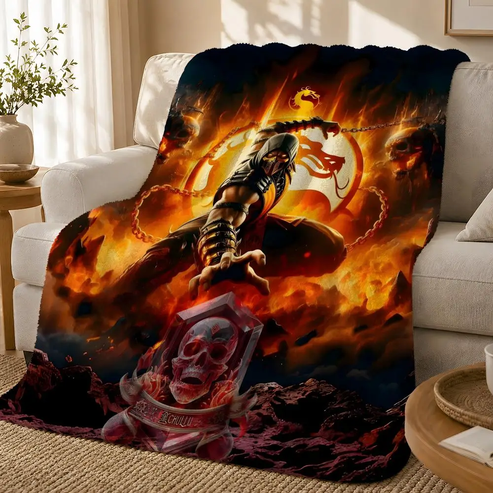 M-Mortal KombatS Illustrated Dormitory Car Eye Catching Spring Modern Throw