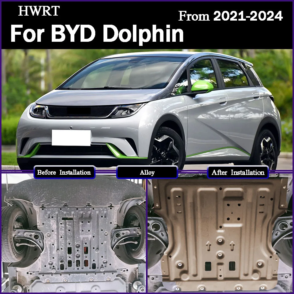 

Motor Protection Board For BYD Dolphin 2021-2024 Engine Guard Plate Splash Shield Mud Fender Cover Mudguard Protector