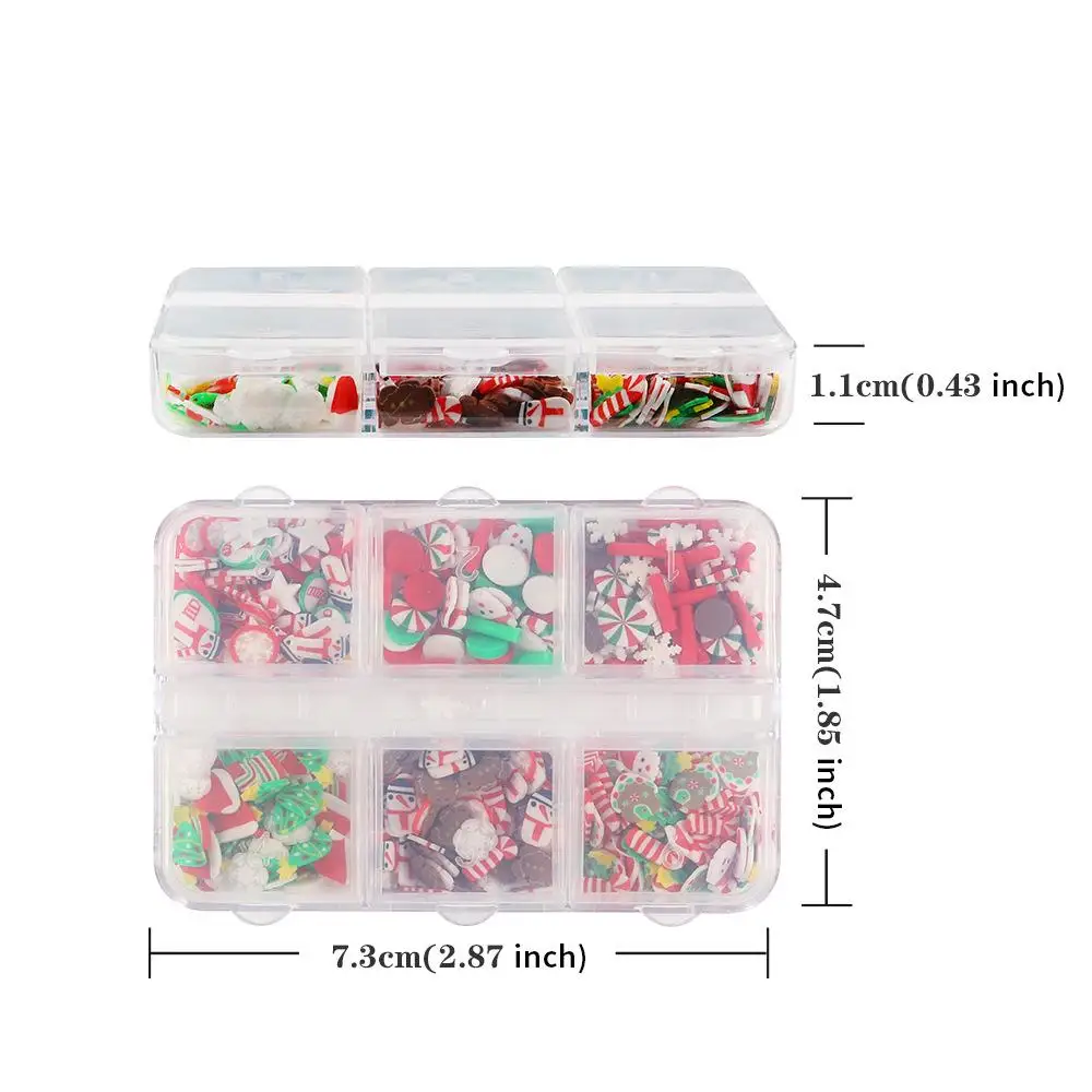 Christmas Hand Nail Charms Multicolor Nail Art Charms Decoration Ornaments for DIY Holiday Nails Design