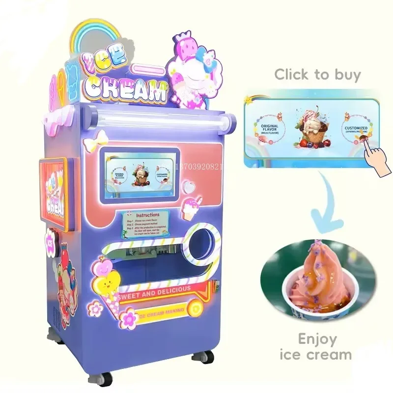 Homecommercial Equipment & Machineryvending Machines New Product 24-Hour Self-Service Smart Fully Automatic Ice Cream Maker