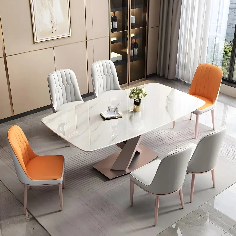 Marble Dining Extendable Tables Living Room Coffee Table Sliding Kitchen Complete Restaurant Mesa Auxiliar Home Furniture