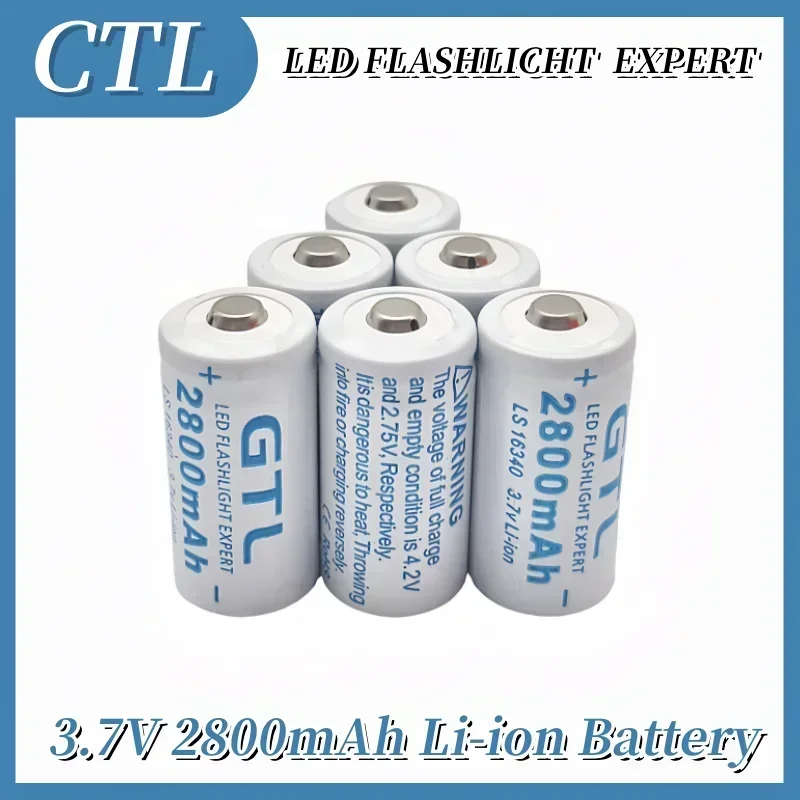 MKEPA NEW CR123A RCR 123 ICR 16340 Battery lpega 2800mAh 3.7V Safety Camera Rechargeable Battery Lithium Ion L70 Plus