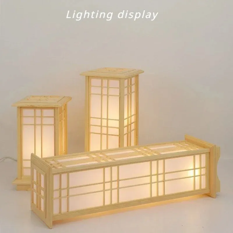 Modern Floor Lamp Living Room for Bedroom Bedside Home Decoration LED Light Solid Wood Lampshade Sofa
