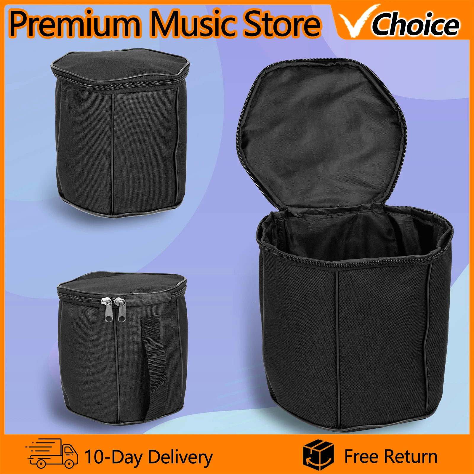Hexagon Accordion Gig Bag Waterproof Oxford Cloth Thick Padded Hand Carry Case Dual Zipper Dustproof Storage Pouch for Accordion