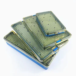 Silicone sterilization tray case for holding instrument Disinfection box sterilising tray case