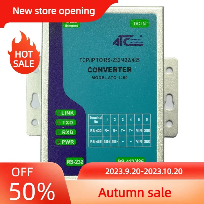 High performance and low cost TCP/IP To RS-232/422/485 Converter ATC-1200