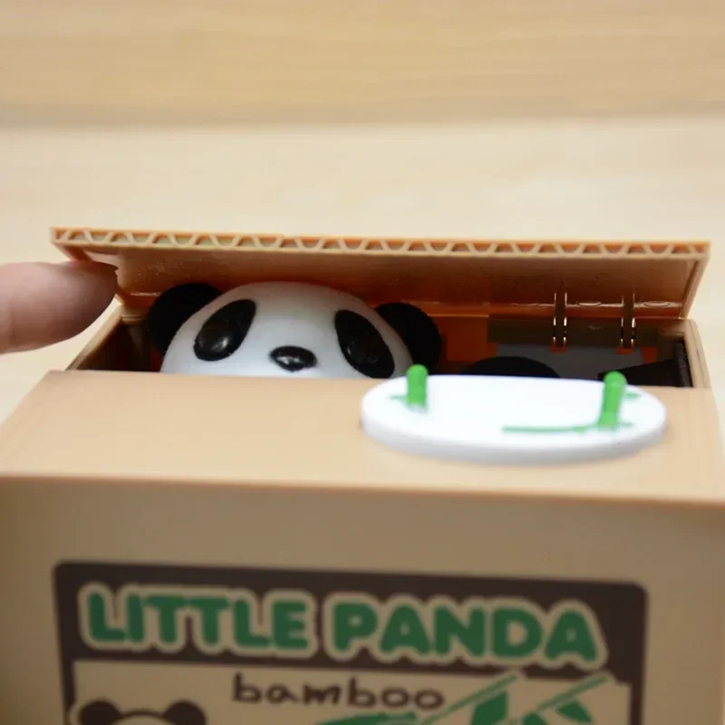 Panda Coin Box Kids Money Bank Automated Cat Thief Money Boxes Toy Gift for Children Coin Piggy Money Saving Box Christmas Gift