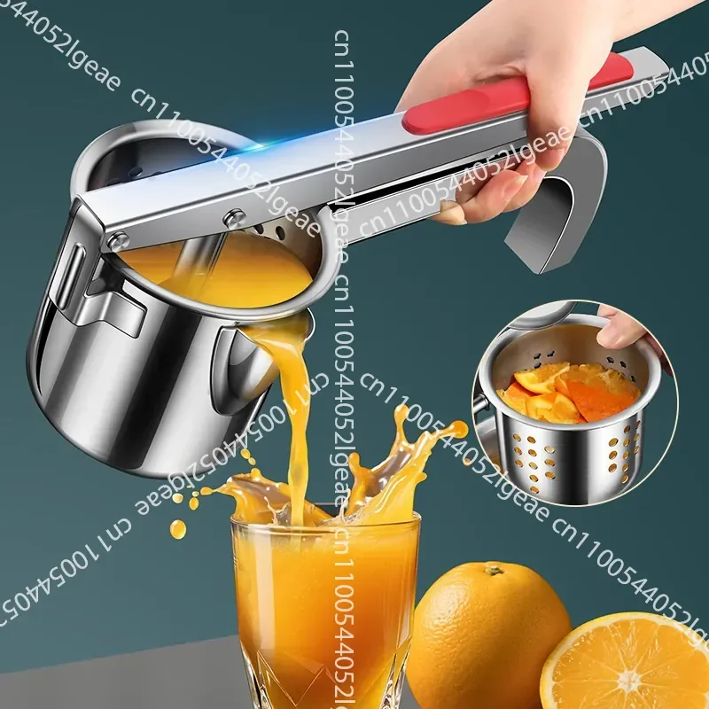 Stainless Steel Manual Juicer Orange Pomegranate Fruit Juicer Household Extrusion Lemon Orange Juice Artifact