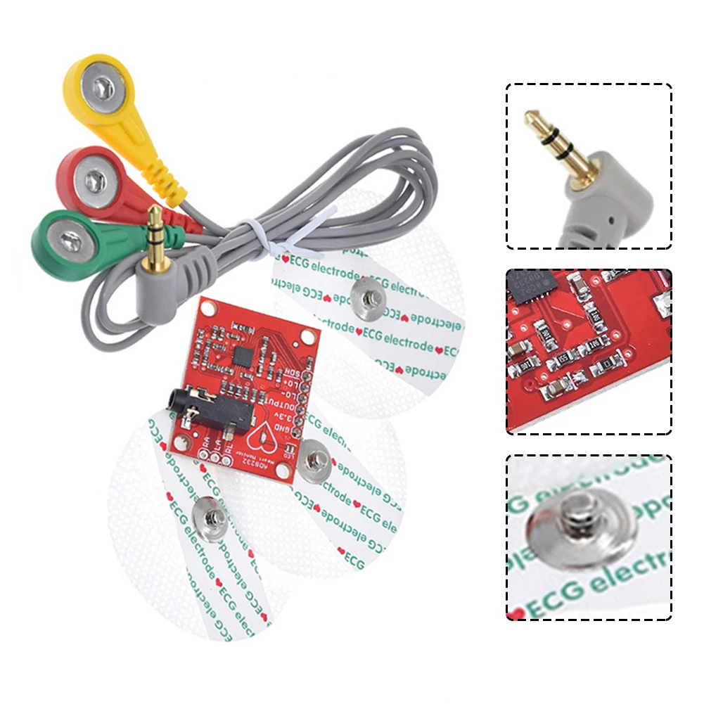 AD8232 modulo sensore elettrico muscolare bianco per facilitare la prototipazione/sviluppo segnale Raw analogico EMG raccogliere per Arduino