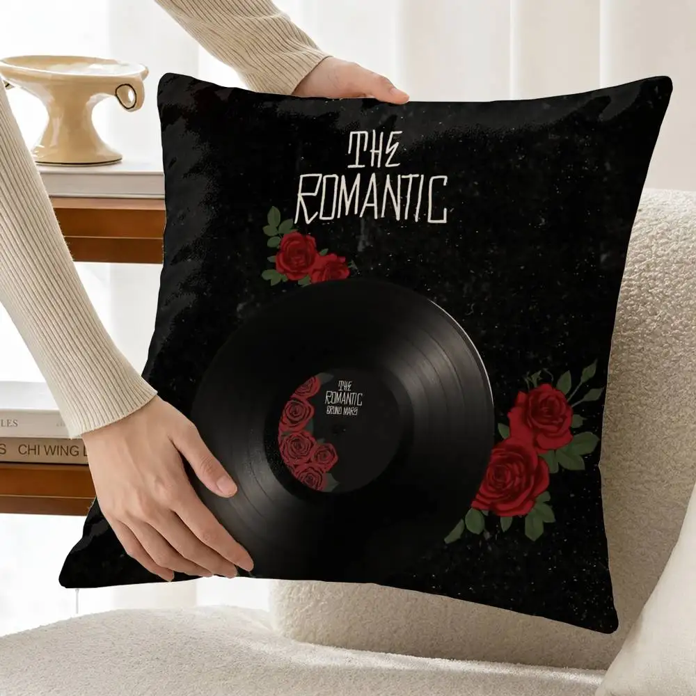 B-Bruno Mars The R-Romantic  Customizable Square Pillow case Double Sided Print Sofa Bedroom Decor Cushion Cover