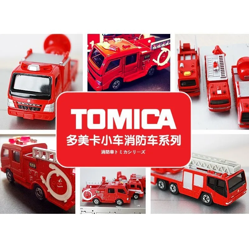 TAKARA TOMY Tomica Alloy Car Model Realistic Fire Truck Command Rescue Vehicle For Boys Collectible Toy Model Ornament