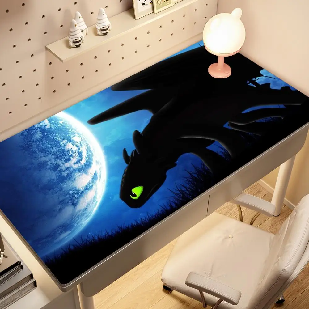 

Беззубий коврик для мыши «Веселый дракон», милый HD настольный коврик, расширенные коврики для игровой клавиатуры, большой коврик для геймерской мыши 90x40 см XXL