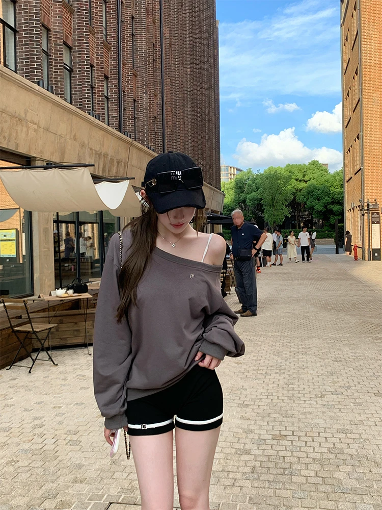 

Effectiveness для похудения, повседневный свободный комплект из толстовки и брюк с глубокими глазами для девочек, модный комплект внутренней одежды