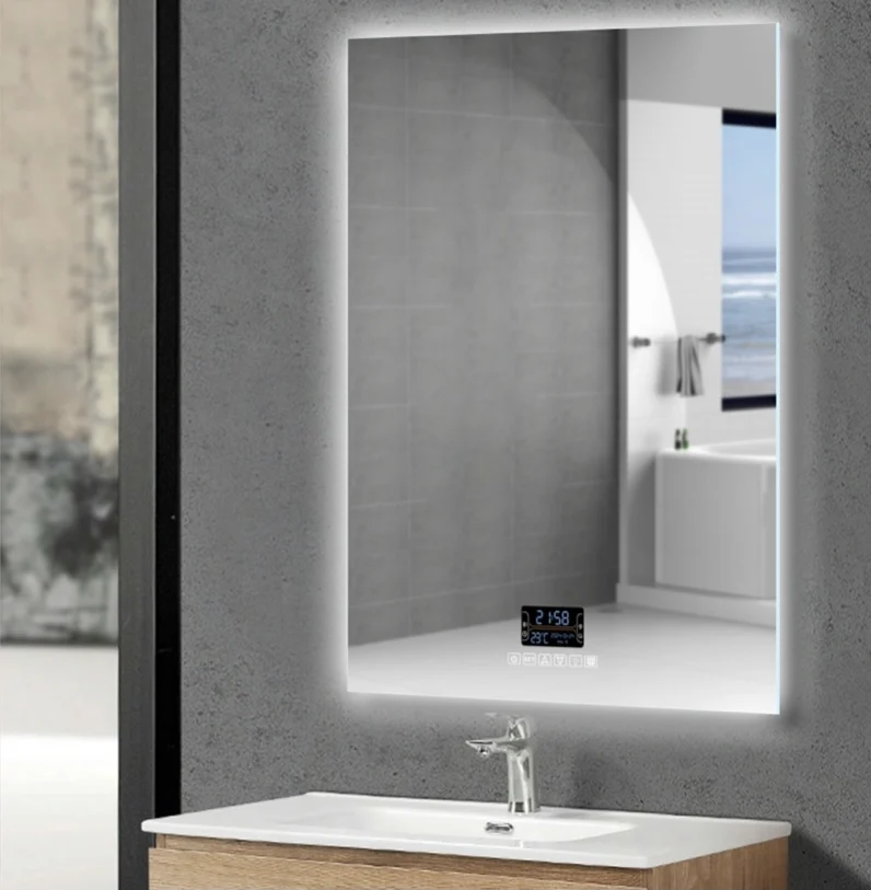 Hotel Badezimmer Wandmontage Badezimmer Touch Sensor Smart Led Spiegel Badezimmer Rechteck 50*70