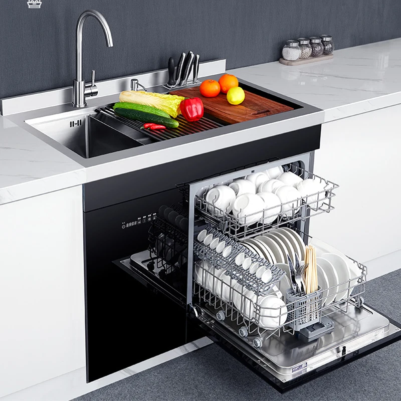 Multifunctional Drawer Type Integrated Sink Built-in Automatic  Embedded Cabinet Sink Cleaning Appliance